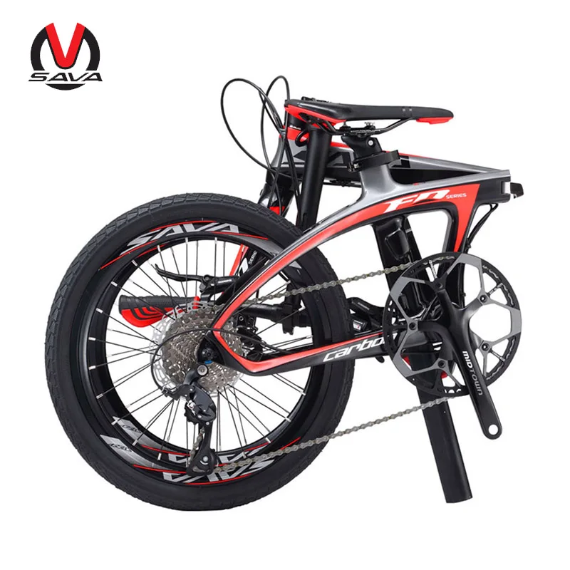 Складной велосипед SAVA, карбоновый складной велосипед, 20 дюймов, портативный велосипед с SHIMANO 105, 5800, 22 скорости, велосипедный дисковый тормоз, bicicleta plegable
