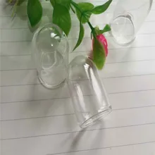 2PCS Fashion Mini Clear Glass Bottle Cover Cabochon Jewelry Making Pendant Earrings 30*20MM Hot