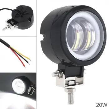 

3 Inch 20W 12V 6000K Car Led Work Light Bar Waterproof Angel Eye Fog Light for Off-Road Suv Boat 4X4 Jeep JK 4Wd Truck