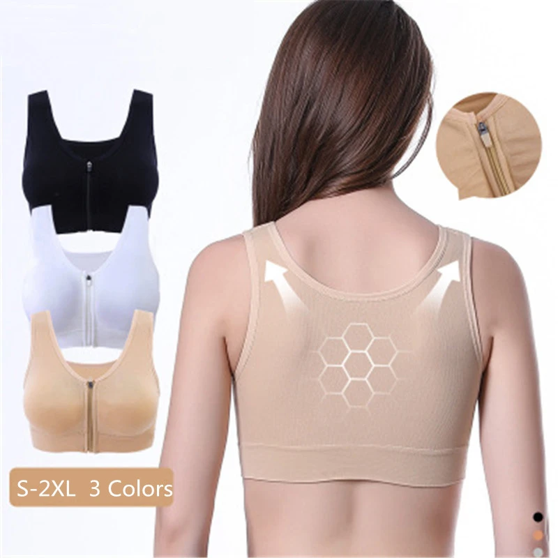 front zipper wireless bra