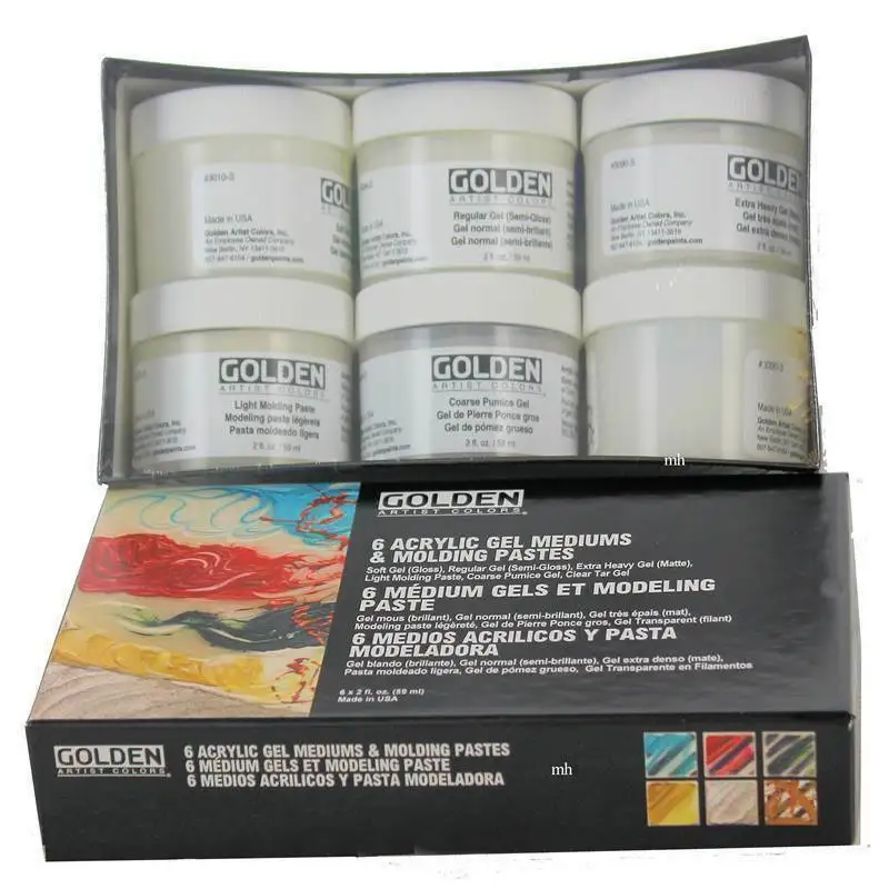Golden Artist 6 Acrylic Gel Mediums & Moulding Pastes 6x 59ml Pots COMBINED POST | Дом и сад