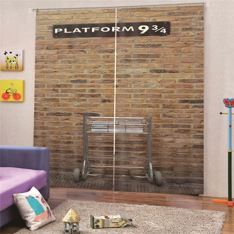 3D Digital Print Luxury brick Window Blackout Curtains Living room Bedroom Drapes Office Hotel Wall Tapestry Cortinas M18