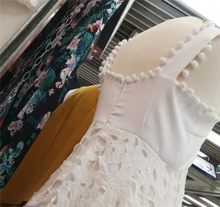 HANZANGL новые Марка Женское платье Sexy выдалбливают Вышивка Кружева ремень платье отпуск Повседневное Асимметричный Платья для вечеринок