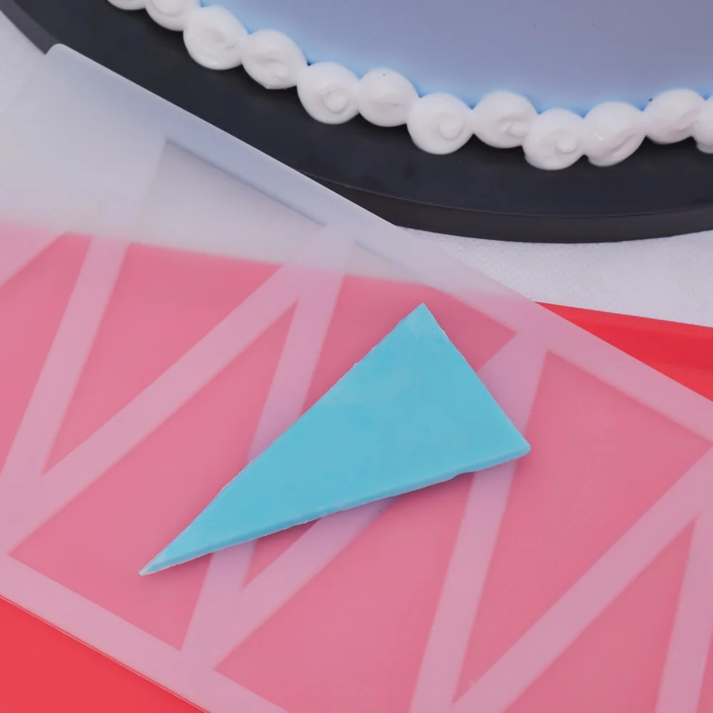DIY Инструменты для украшения торта трехугольная силиконовая форма для шоколада форма для торта пресс-формы для кухни инструменты для шоколада трафарет для тортов