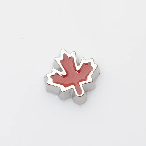 

Red leaf, Floating charm fit floating charm lockets, FC0252,10PCS/LOT