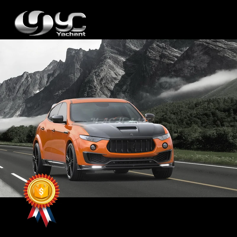 

Car-Styling Carbon Fiber Body Kit Fit For 2016-2018 Levante MS Style Body Lip Kit Front Splitter Mask Covers Diffuser Spoiler