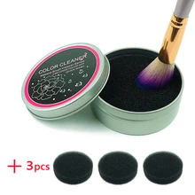 Makeup Sikat Pembersih Spons Remover Warna Dari Kuas Eyeshadow Spons Alat Cleaner Cepat Warna Off Make Up Brushes Cleaner(China)