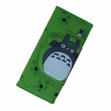 Милый кошелек с рисунком кота Тоторо, длинный Чехол из искусственной кожи, сумка для денег, студенческий держатель для карт, кошелек на молнии