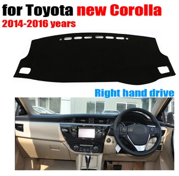

Car dashboard cover mat for TOYOTA New COROLLA 2014-2016 year Right hand drive dashmat pad dash mat covers dashboard accessories