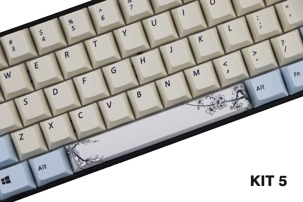 PBT пять Сторон краситель-подложенный пробел 6.25U Вишневый профиль keycap для DIY механическая клавиатура