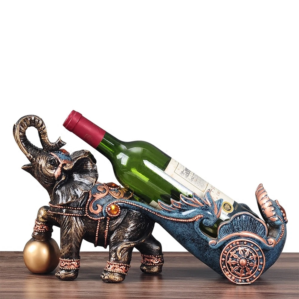  A PCS Wine rack elephant ornaments housewarming living room bedroom home furnishings (Without Red w - 32884050843