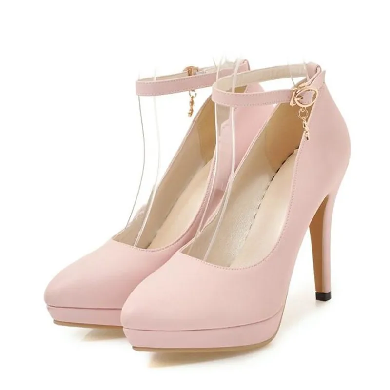 Spring and Autumn New pattern fashion Cusp temperament High-heeled Waterproof Women Shoes gules sexy banquet marry Women Shoes