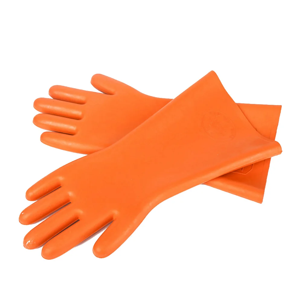 20KV Высокое напряжение живые рабочие перчатки резиновые анти-шок изоляция водостойкие Нескользящие защитные антистатические перчатки