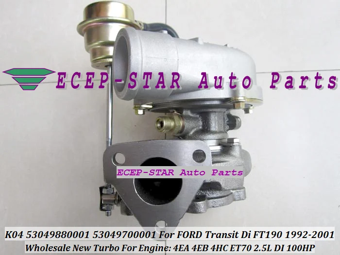 K04 53049880001 53049700001 53049700006 Turbo для Ford Transit FT190 1992 01 LDV Limited Convoy 4EA 4EB 4HC ET70 2.5L 100HP|turbine