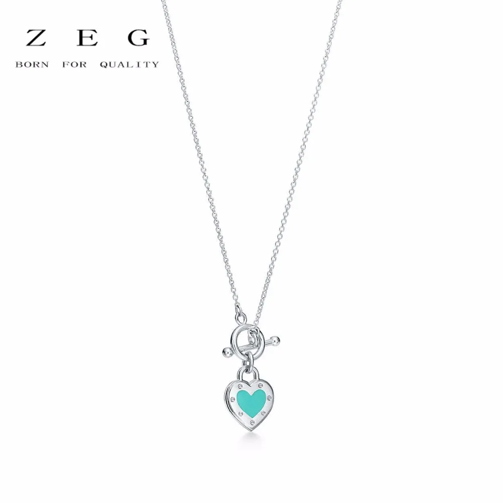 

ZEG Ultra High Quality TIFF 1:1 Necklace With Logo Heart Pendant Preferred Free Gift Wrapping Manufacturer Wholesale