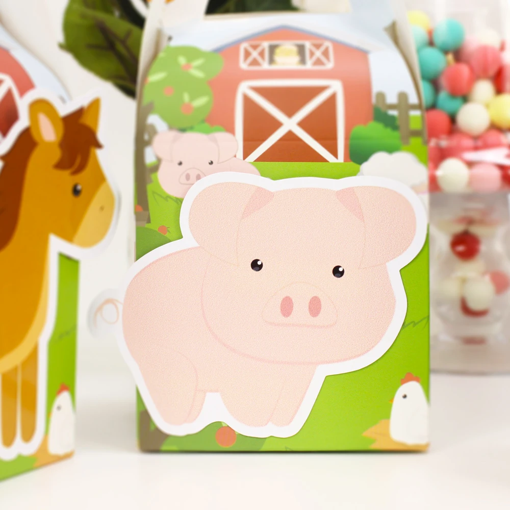 Farm Animal Favor Box Candy Box Gift Box Kids Birthday Party Supplies Decoration Farm Party Event Party Supplies