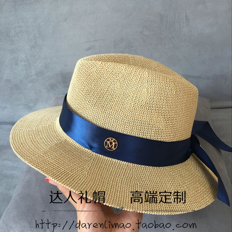 navy blue and cream hats