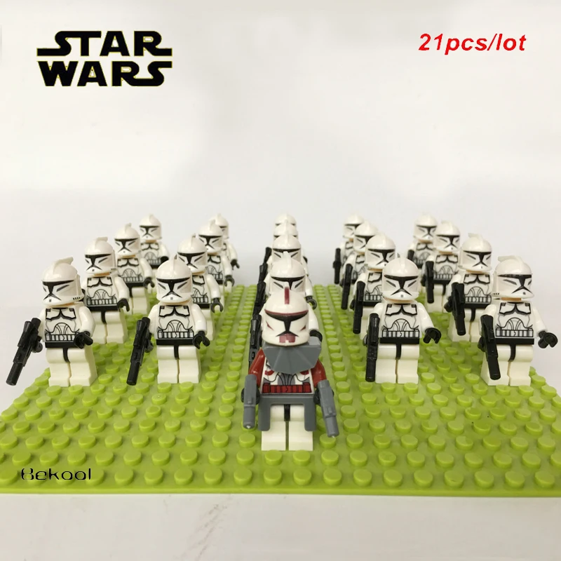 

NEW Brand Star Wars minifig Clone Trooper sw201 Clone Wars aus Set 7675 7679 7681 8014 Compatible Legoe building Blocks DIY Toy