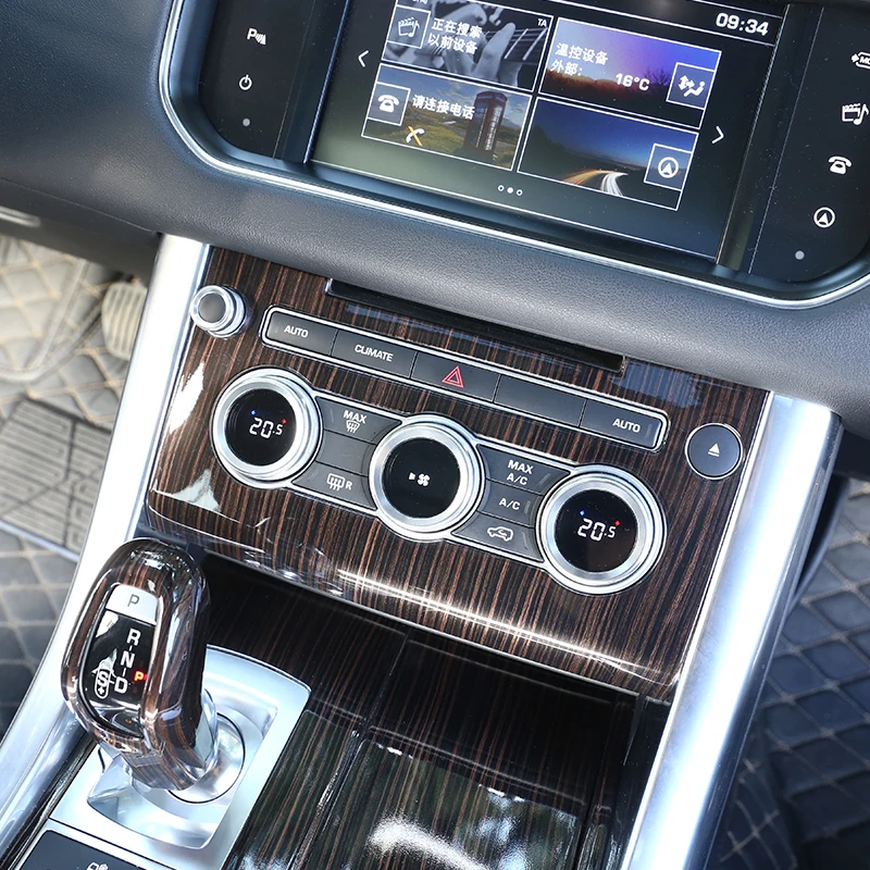 

Red Ash Wood Style For Landrover Range Rover Sport RR Sport 2014-2018 ABS Plastic Central Air-conditioning Volume Control Panel