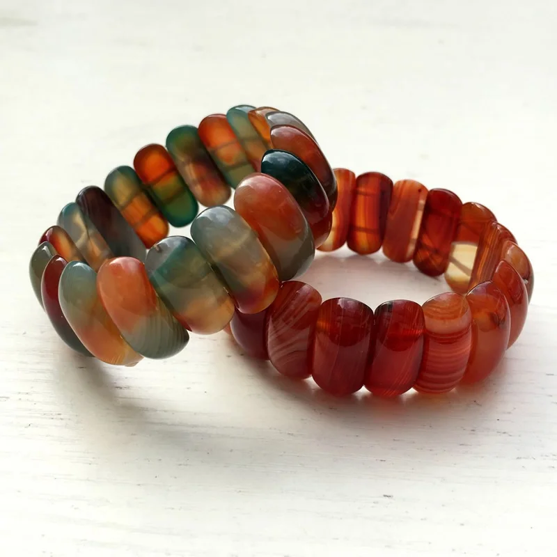 Elastic bracelet for hip hop, multicolor onyx jewelry, onyx color, Onyx, Onyx, 7.5 inch L