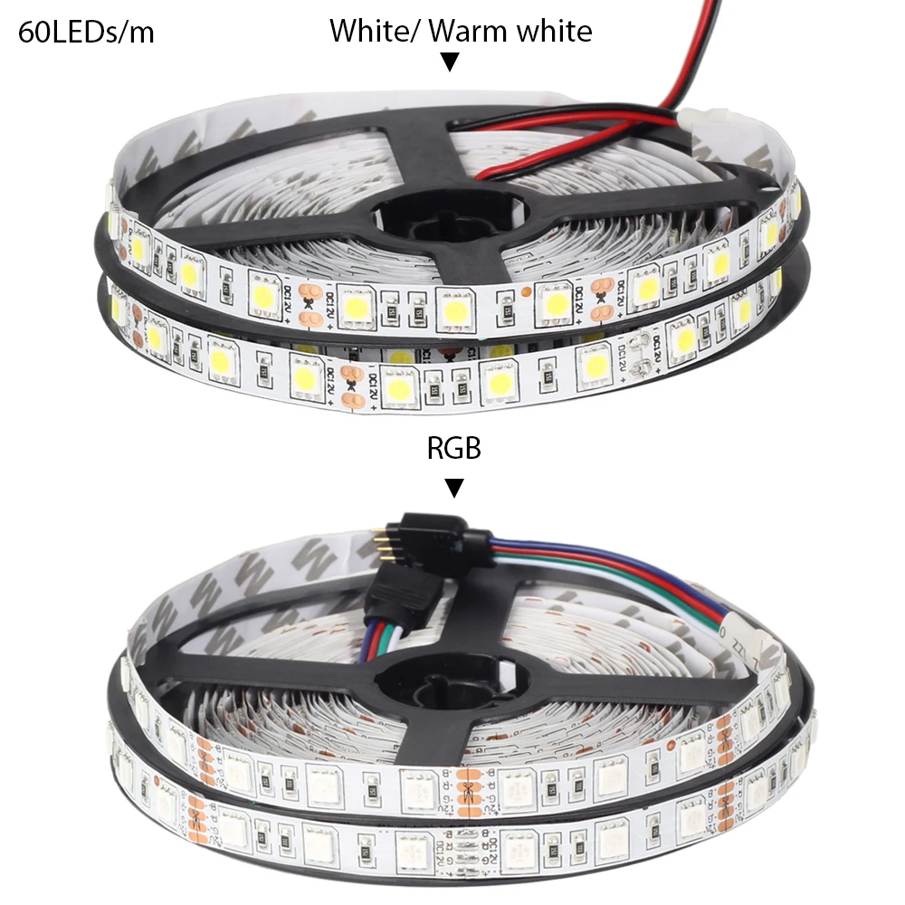 Светодиодная гибкая лента 5 м 5050 12 в пост. Тока RGB 60 светодиодов/м 120