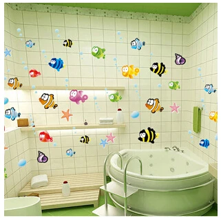 Halibut Marine Fish Wall Stickers For Bathroom Bathroom Decor