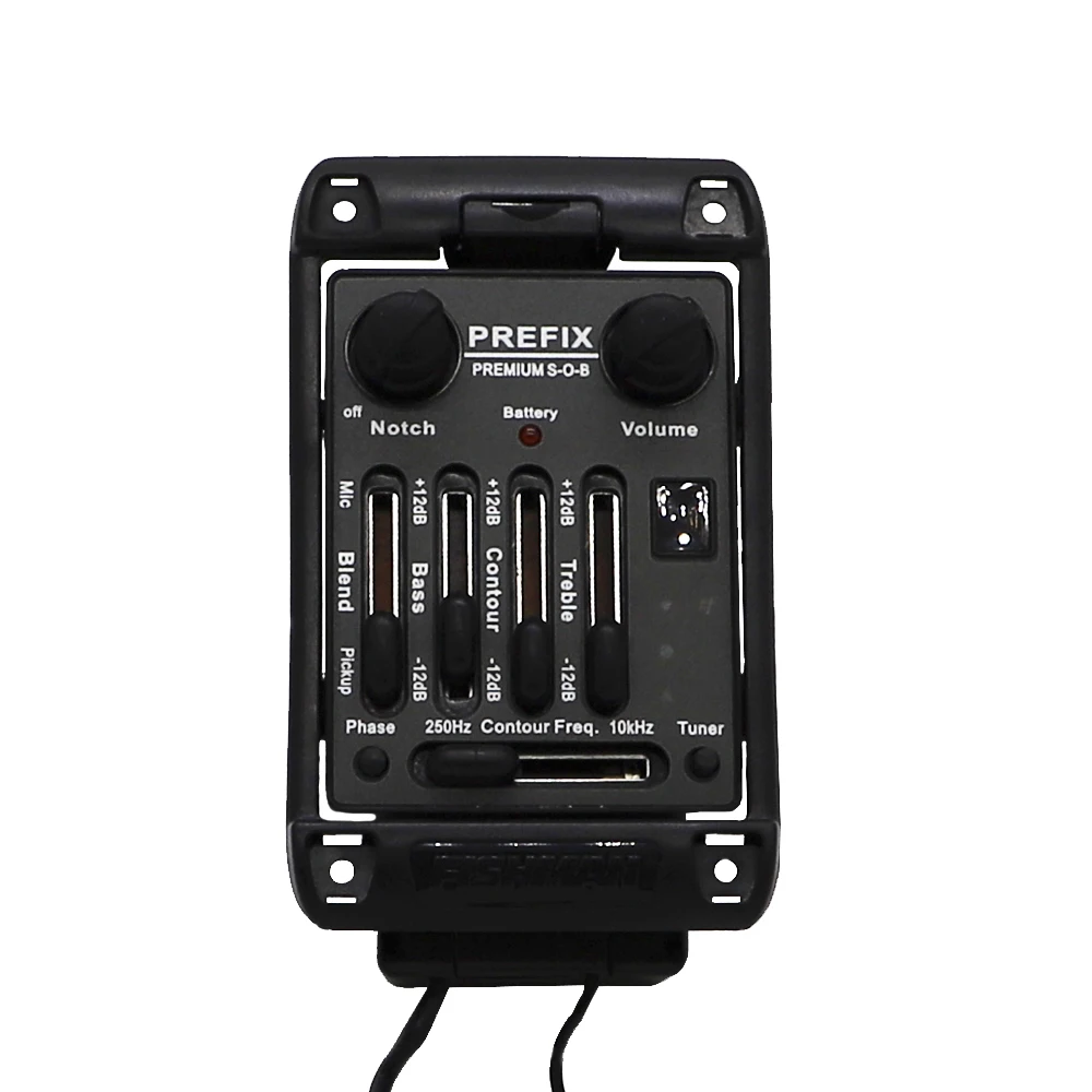 

Fishman Acoustic Guitar Pickups Prefix Premium S-O-B Onboard Preamp Matrix EQ Equalizer Instrument Guitar Accessories