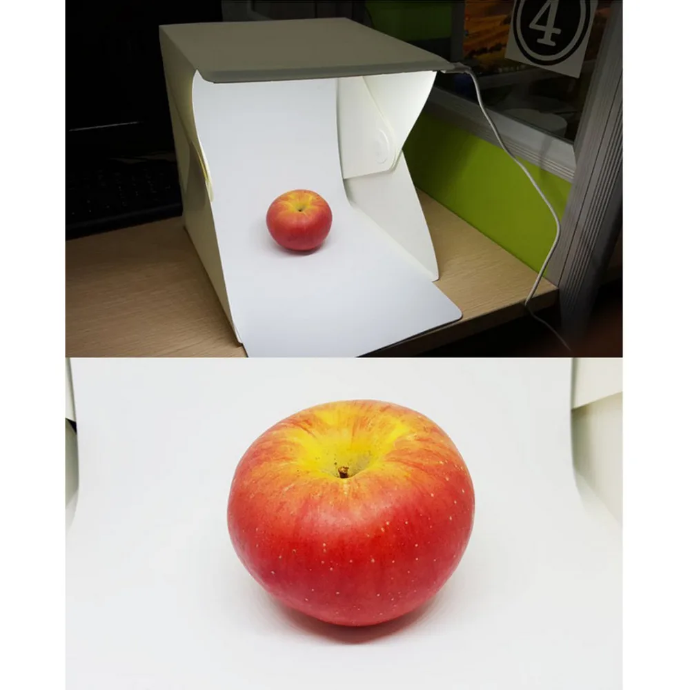 New Portable Folding Mini Lightbox Photography Studio LED Light Softbox for Ip Sams DSLR font b