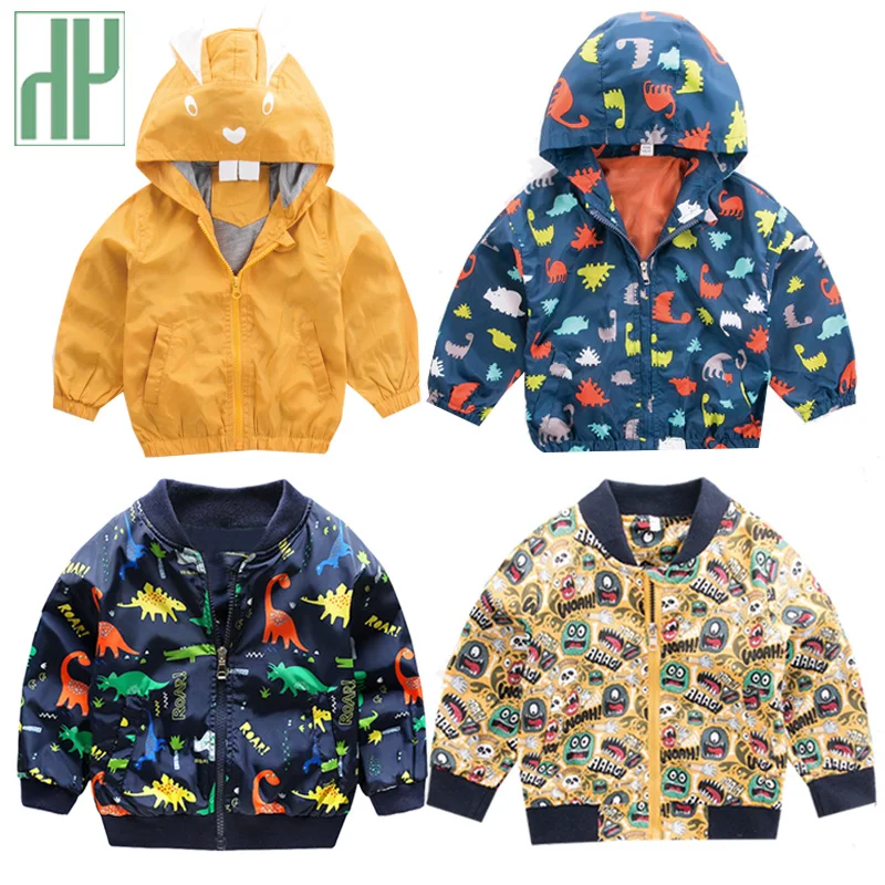 Children Baby boy jacket Cute Dinosaur kids coats Spring Autumn