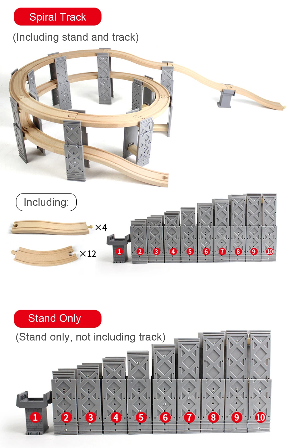 Beech Wooden Train Track Railway Bridge Tunnel Accessories Fit for Brio Wood Train Pieces Educational Toys for Children Gifts monster truck toys