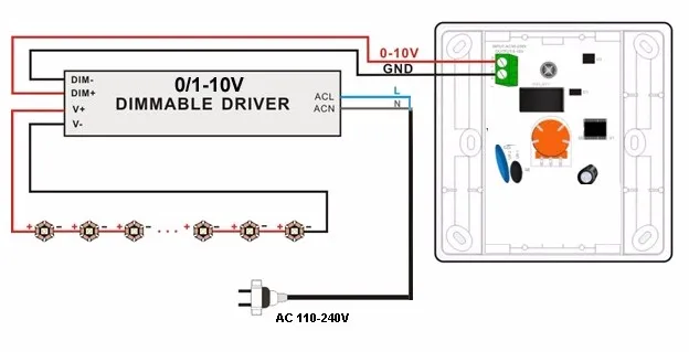 0-10 В LED диммер, пассивные версии для Dimmable драйверы Модель: dw8080