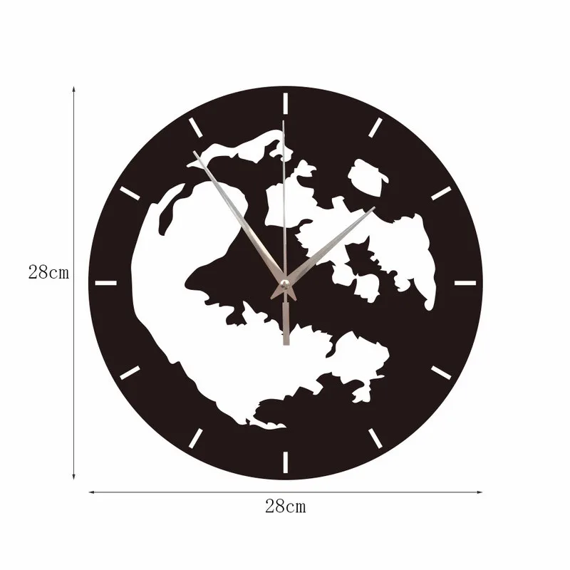 Настенные часы с зеркалом земли, украшение для дома, для гостиной, бесшумная игла, модные часы с картой мира, акриловые декоративные настенные наклейки