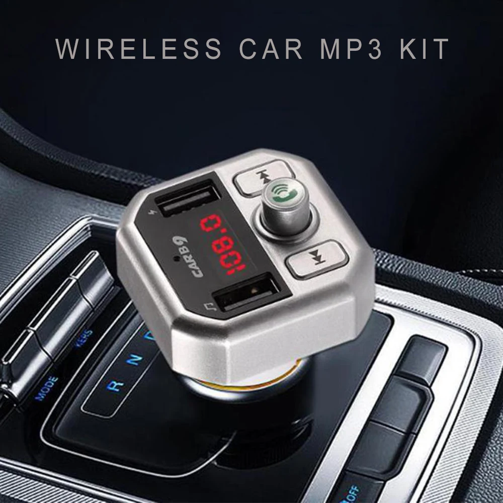 

B9 USB Car MP3 Wireless Double USB Bluetooth MP3 Car Kit Hands-free Car Bluetooth FM Transmitter Radio With Mic With Package