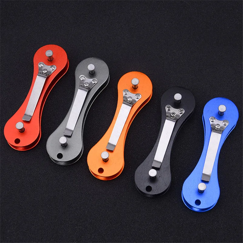 

1PC 5 Colors EDC Portable Folding Smart Key Storage Clip Pocket Keychain Aluminum Alloy Key Holder Clip Organizer Multi-tool