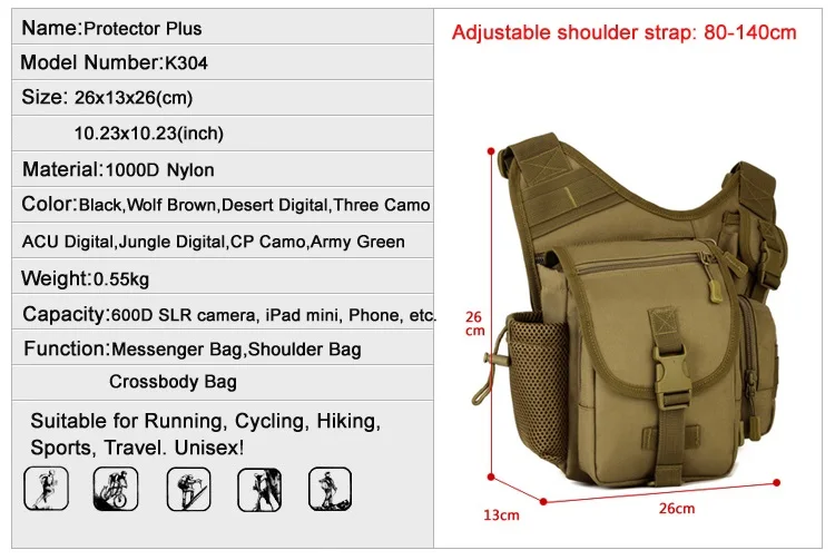 Специальная водонепроницаемая сумка на бедро, сумка на одно плечо, военная сумка для тела, тактика, сумка для езды на ноге, сумка для камеры
