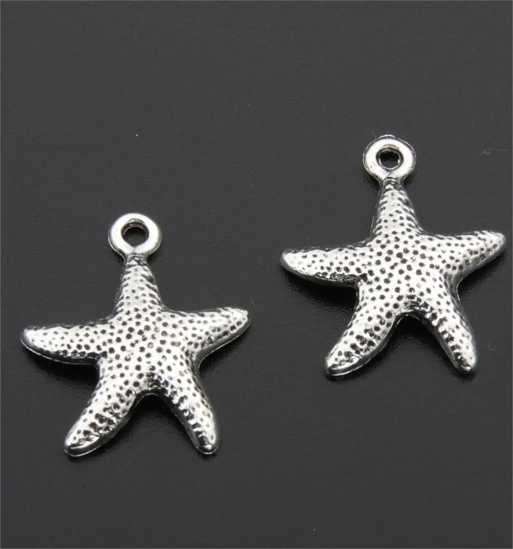

25pcs Tibetan Silver Marine Starfish Charms Pendants For Necklace Bracelet Jewelry Making DIY Handmade A2702
