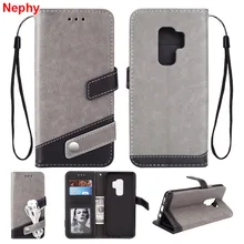 Чехол nephy для samsung galax S8 S9 плюс S6 S7 край Note8 A3 A5 A8 J3 J5 J7 Pro кожаный чехол-бумажник для мобильного телефона