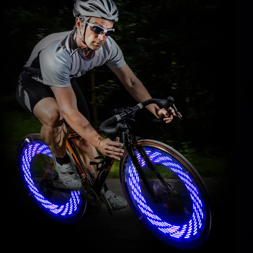 

15 Patterns Bike Tire Caps light Bicycle Bike Wheel LED Lights Waterproof Night Movement Sensor Tire Valve Lamp Caps Lights #SW