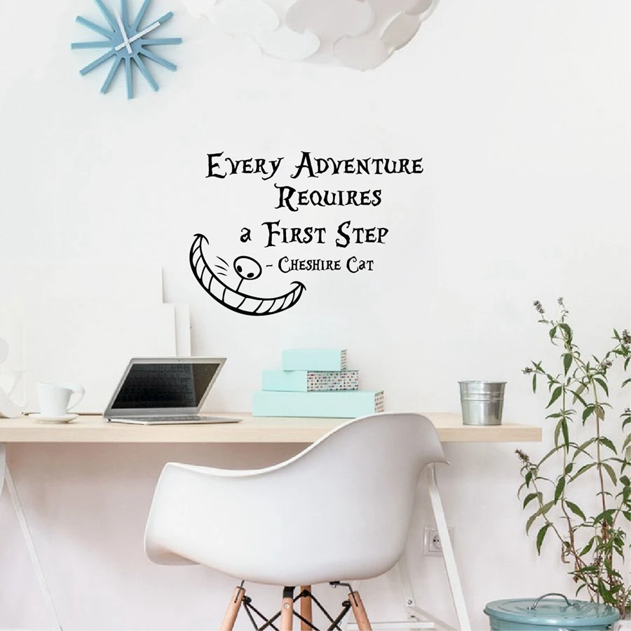 Alice In Wonderland Wall Sticker Quotes Cheshire Cat Every Adventure