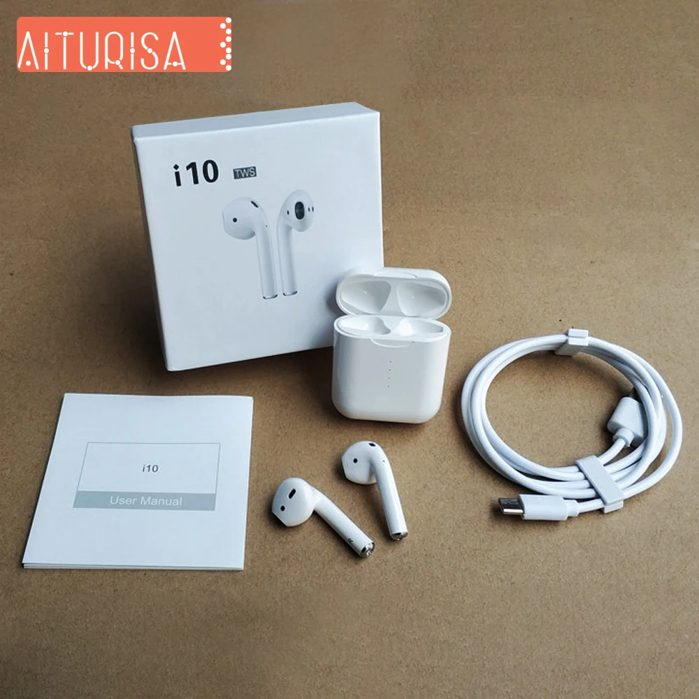 

New i10 TWS Bluetooth Earphones Wireless headphones Bluetooth 5.0 Earbuds Touch Control Headset Not i7s i9s For All Smart Phone