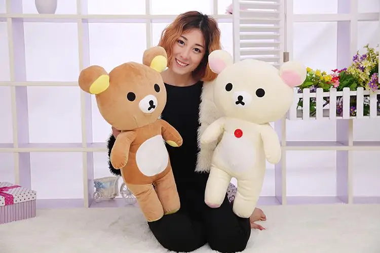 Милый японский Мишка San-x Rilakkuma KORILAKKUMA, белый плюшевый мишка, мягкая игрушка, подарок для ребенка от мини до большого размера