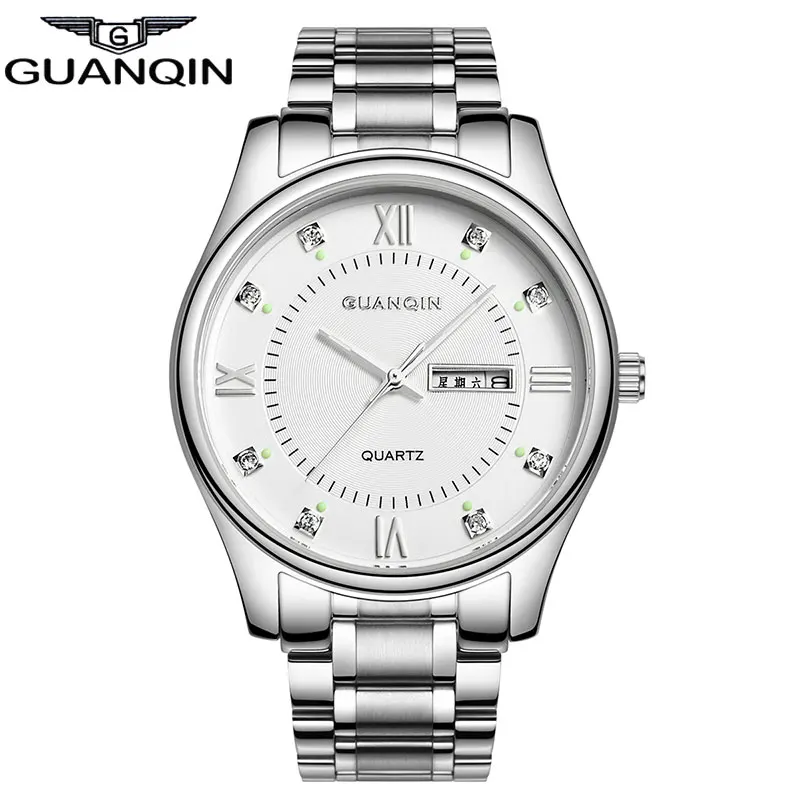 

2016 Original Brand GUANQIN Mens Full Steel Roleingly Watches Men Luxury Waterproof Business Men Quartz Watch Relogio Masculino