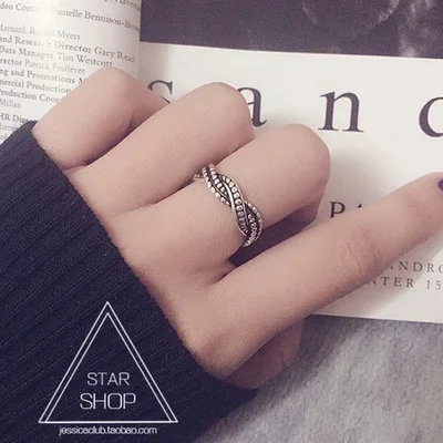 dot weave vintage ring free size fadeless alloy fashion jewelry rings Valentine