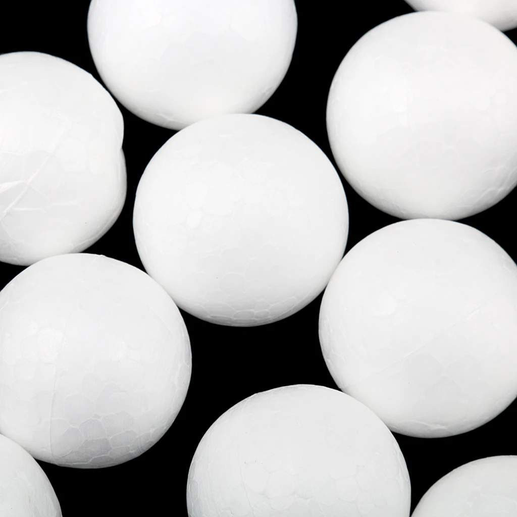 200 pcs Modelling Craft Polystyrene Foam Balls Styrofoam Spheres Kids Craft 30mm