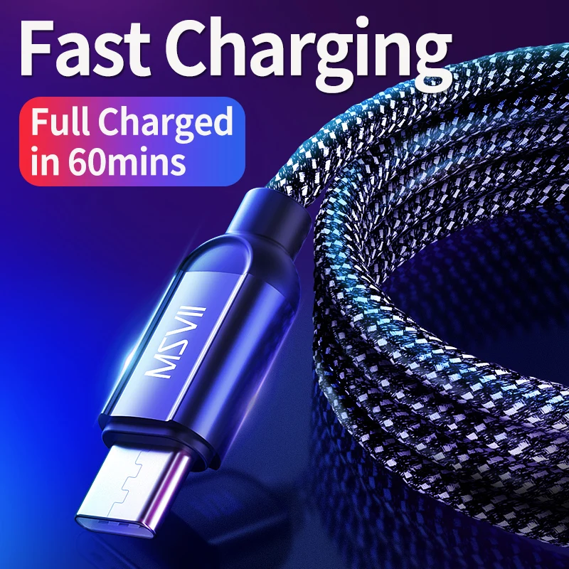 Msvii USB кабель для быстрой зарядки и обновления usb type-C samsung S9 S8 Note 8 9 передачи данных