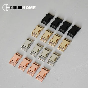 

20pcs Strong plated side release metal belt buckle snap hook 5/8 Inch(15mm) DIY dog pet collar backpack accessories 4 colors