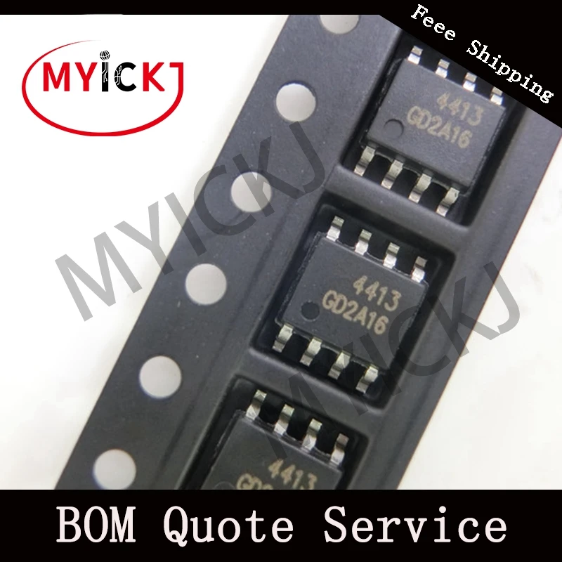 

10pcs AO4413 IC CHIP MOSFET P-CH 30V 15A 8SOIC 4413
