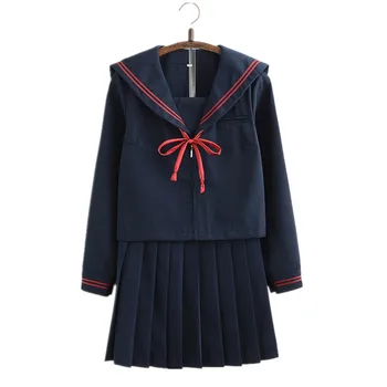 

Japanese School Uniforms JK Long-Sleeved TShirt College Skirt Female Summer Anime Kawaii Student Girl Style Sailor Suit Uniform