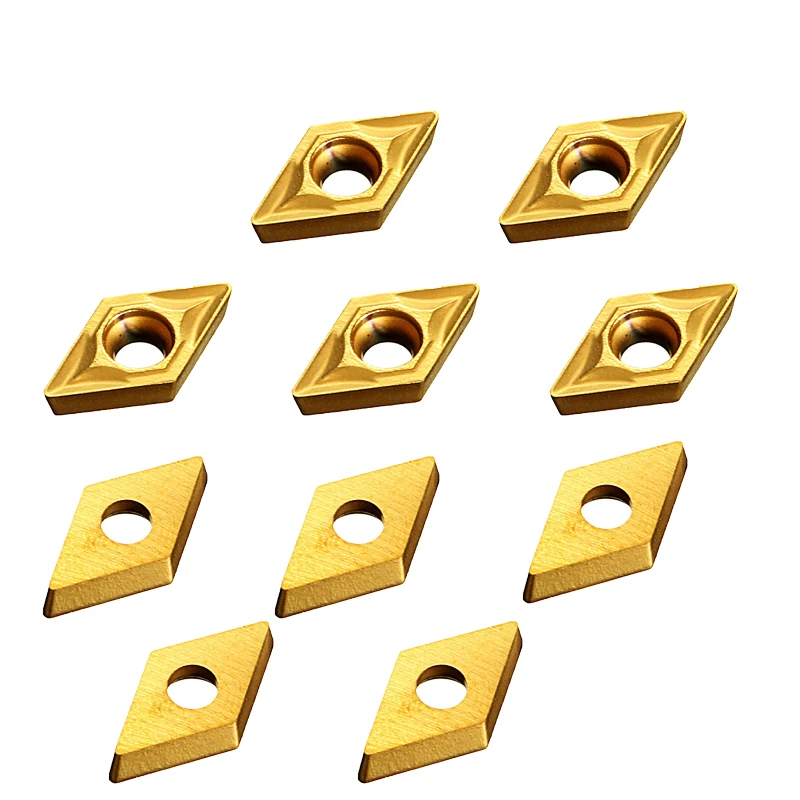 

High Quality 10PCS In 1 Box Milling Lathe DCMT070204 US735 DCMT21.51 Carbide Insert Tool With Box