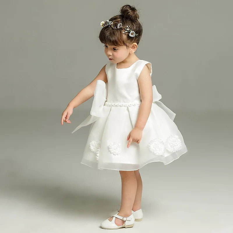 Ivory Princess Gown Kids Christening Gowns For Baby Girl Kneelength